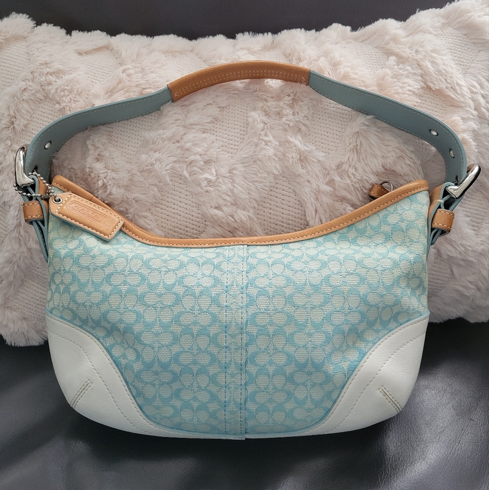 Coach blue handbag
